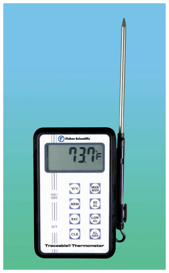 Fisherbrand™ Digital Thermometers with StainlessSteel Probe on Cable