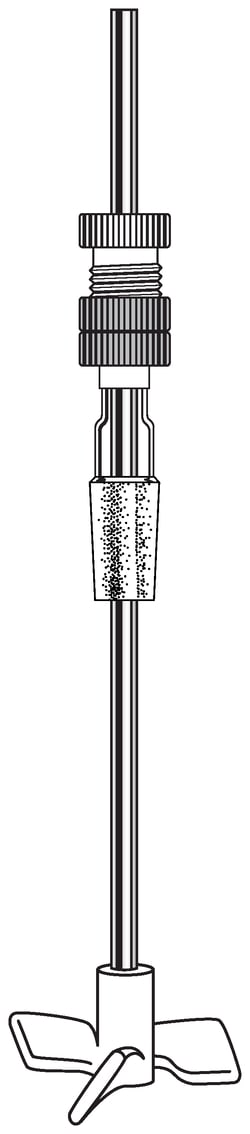 DWK Life Sciences&nbsp;Kimble&trade; Kontes&trade; Stirrer Assembly with PTFE Tri-Blade on PTFE-Shielded Stainless-Steel Shaft