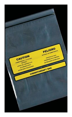 Minigrip LabGuard Chemotherapy Bags with Absorbent Pad Dimension: 9 x 12