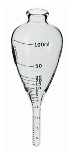 DWK Life Sciences Kimble™ KIMAX™ Pear-Shaped Glass Centrifuge Tubes with White Scale