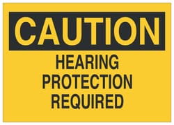 Brady™ <i>Caution: Hearing Protection Required</i> Signs