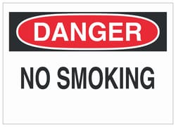 Brady™ <i>Danger: No Smoking</i> Signs