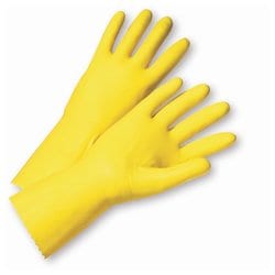 West Chester Series 2312 Premium Flocked Yellow Latex Gloves