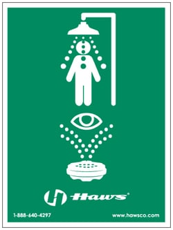 Haws™ Universal Shower Eyewash Sign