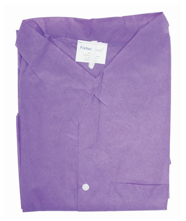 Fisherbrand Basic Protection SMS Disposable Lab Coats Purple Purple