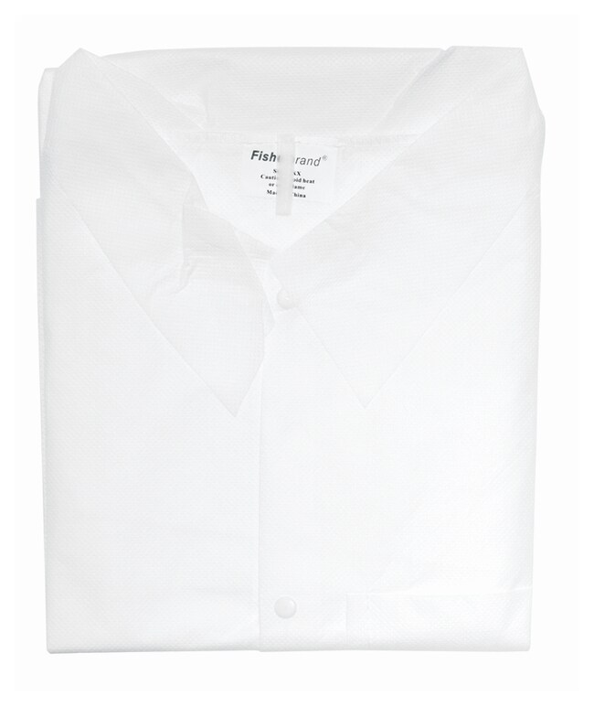 Fisherbrand Basic Protection SMS Disposable Lab Coats White White