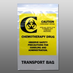Elkay Plastics Company Bag with Zip Closure and Chemo Transport Print 2
