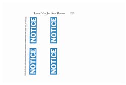 Brady&trade;&nbsp;Laser and Ink Jet Sign Blanks: Notice