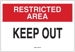 Brady&trade;&nbsp;Restricted Area Signs