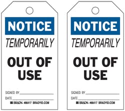 Brady&trade;&nbsp;Accident Prevention Tags with Same Fronts and Backs