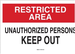 Brady&trade;&nbsp;Restricted Area Signs