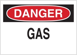 Brady™ Protective Safety Sign - Danger: Gas