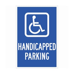Brady™ B-959 Reflective Traffic Sign: HANDICAPPED PARKING