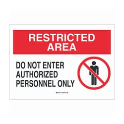 Brady™ Security Area Sign: DO NOT ENTER AUTHORIZED PERSONNEL ONLY (w/Picto)
