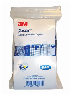 3M E A R Classic Corded foam earplugs Vending Pack Cylindrical-shape; 500