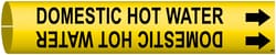 Brady&trade;&nbsp;BradySnap-On&trade; Pipe Markers, Legend: DOMESTIC HOT WATER