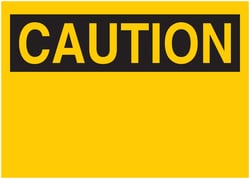 Brady™ Blank Sign - Preprinted Headers: CAUTION