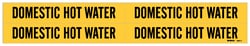 Brady™ Self-Sticking Vinyl Pipe Markers, Legend: DOMESTIC HOT WATER