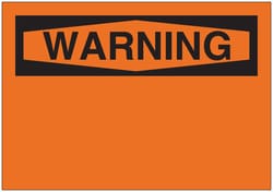 Brady™ Blank Signs with Preprinted WARNING Header