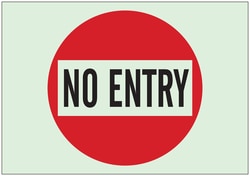 Brady™ Directional Signs: NO ENTRY (w/Picto)