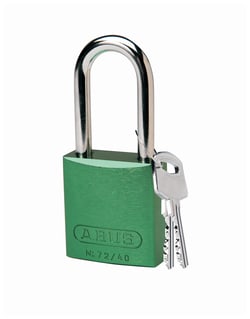 Brady Keyed Different Aluminum Padlocks with 1.5 in Shackle, Green:Facility