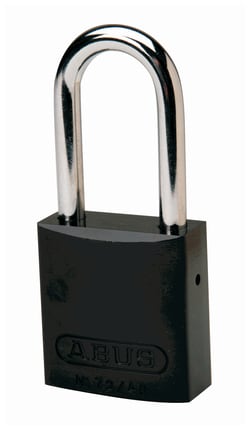 Brady™ Keyed Different Aluminum Padlocks with 1.5 in Shackle, Black