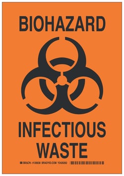 Brady™ Biohazard Identification Signs: Biohazard Infectious Waste