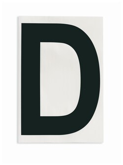 Brady™ ToughStripe™ Die-Cut Floor Marking Letter D