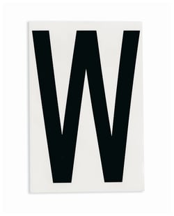 Brady™ ToughStripe™ Die-Cut Floor Marking Letter W