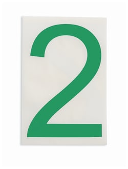 Brady ToughStripe Die-Cut Floor Marking Number 2:Facility Safety and Maintenance:Traffic
