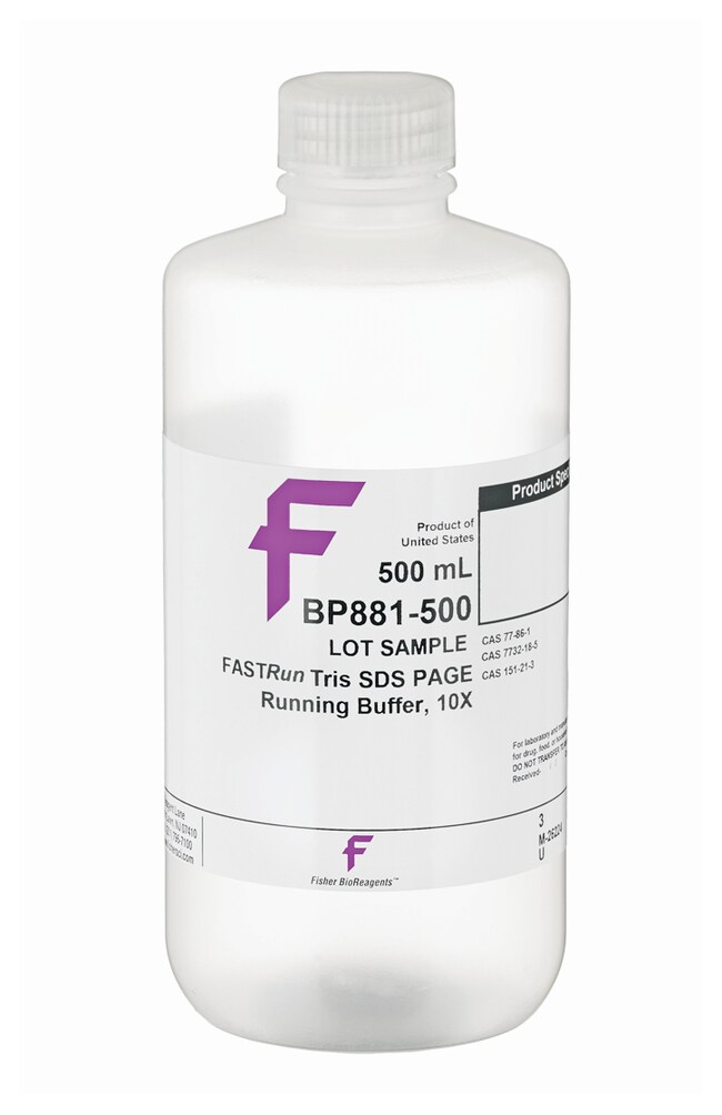 Tris SDS PAGE Running Buffer FAST Run 10X Alkanolamines Amines Tris SDS PAGE Running Buffer FAST Run 10X Alkanolamines Amines