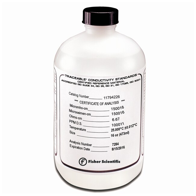 Fisherbrand™ Traceable™ Conductivity Calibration Standards Certified