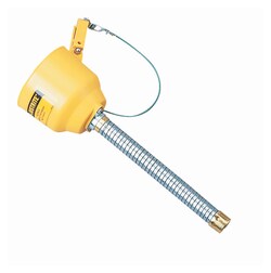 Justrite™ Bolt-on Funnel with Galvanized Hose for Nonmetallic Type I Safety Cans