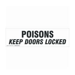 Brady™ Cabinet Labels: POISONS KEEP DOORS LOCKED
