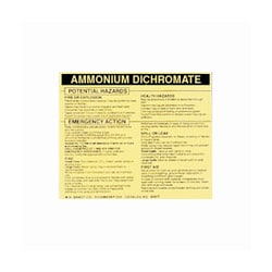 Brady™ Hazardous Material Label: AMMONIUM DICHROMATE