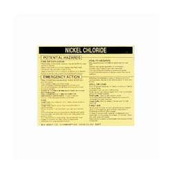 Brady™ Hazardous Material Label: NICKEL CHLORIDE