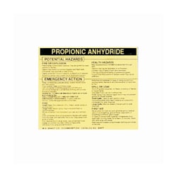 Brady™ Hazardous Material Label: PROPIONIC ANHYDRIDE