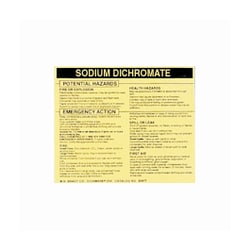 Brady™ Hazardous Material Label: SODIUM DICHROMATE