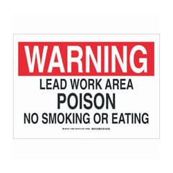 Brady&trade;&nbsp;Polyester Warning Sign: LEAD WORK AREA POISON NO SMOKING OR EATING
