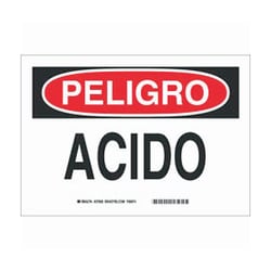 Brady&trade;&nbsp;Aluminum Peligro Sign: ACIDO