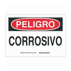 Brady™ Aluminum Peligro Sign: CORROSIVO