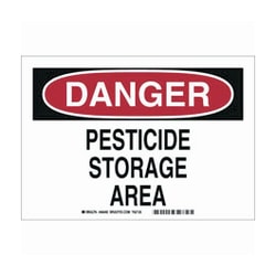 Brady&trade;&nbsp;Aluminum Danger Sign: PESTICIDE STORAGE AREA