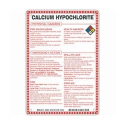 Brady&trade;&nbsp;Fiberglass Hazard Sign: CALCIUM HYPOCHLORITE POTENTIAL HAZARDS