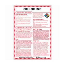 Brady™ Fiberglass Hazard Sign: CHLORINE POTENTIAL HAZARDS