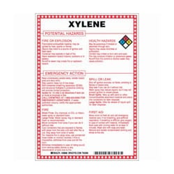 Brady&trade;&nbsp;Fiberglass Hazard Sign: XYLENE POTENTIAL HAZARDS