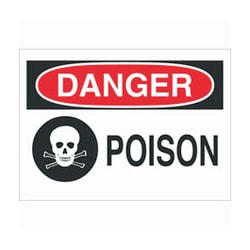 Brady™ Aluminum Danger Sign: POISON