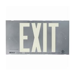 Brady™ Plastic BradyGlo™ Exit & Entrance Sign: EXIT, White on Silver