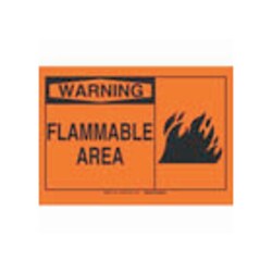 Brady&trade;&nbsp;Polystyrene Warning Sign: FLAMMABLE AREA, pictogram