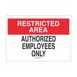Brady™ Aluminum Security, Admittance & CCTV Sign: AUTHORIZED EMPLOYEES ONLY