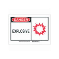 Brady&trade;&nbsp;Polystyrene Warning Sign: EXPLOSIVE